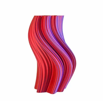 Aménagements pour bureau - Vase "Heat wave" | multicolore, Or/Violet/Rouge - AUURA