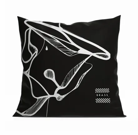 Garden textiles - Black Mobali Outdoor Cushion 60 x 60 - Design by BRASS - ARTDECORIS