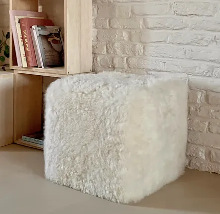 Design objects - Cubo, our sheepskin cube - MAISON THURET