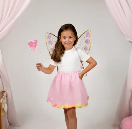 Children's dress-up - Leonie Fairy Tutu & Wings Set - One Size - Costume - LABAY