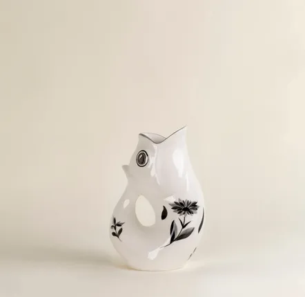 Decorative objects - GlouGlou Carafe Hand-Painted - Painted Black Carnation - CHAROLLES