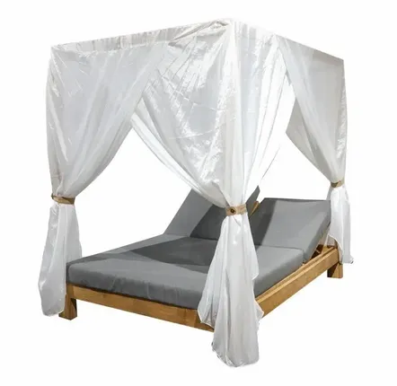 Outdoor pools - Bali Teak Canopy Pool Double Bed - MEDICIS