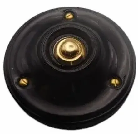 Sonnettes - Sonnette Porcelaine cloche noir laiton - LA FÉE SONNETTE