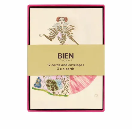 Papeterie bureau - Ensemble de 12 cartes - Mathilde Willink et Fong Leng - BIEN MOVES