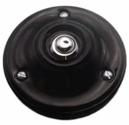 Sonnettes - Sonnette porcelaine cloche noir chromée - LA FÉE SONNETTE