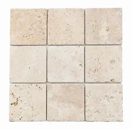 Wall panels - Travertine mosaic plate first choice mix (Sold per piece) - LIGERIO