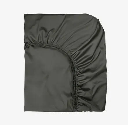 Bed linens - Sateen Fitted Sheet, 200x200x25, Smoky - DILIOS