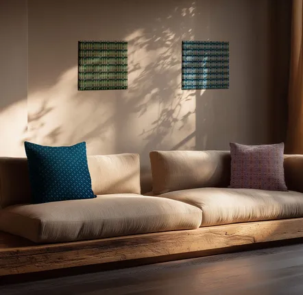 Wall ensembles - Wall Art / Nishijin-ori Fabric Embellished with Urushi - YASIMA