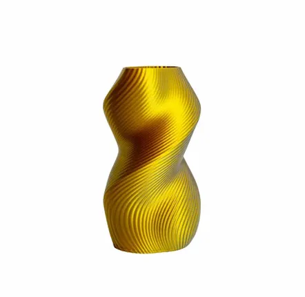 Aménagements pour bureau - Vase imprimé en 3D "Siluet" | Multicolore | Or/Argent - AUURA