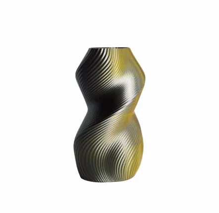 Aménagements pour bureau - Vase imprimé en 3D "Siluet" | Multicolore | Or/Argent - AUURA