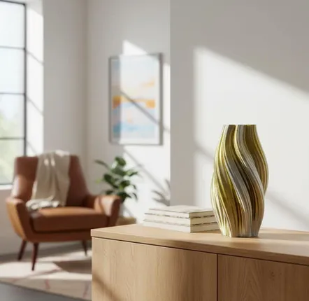 Aménagements pour bureau - Vase imprimé en 3D « Hot Ice Cream » | Multicolore | Or et argent - AUURA