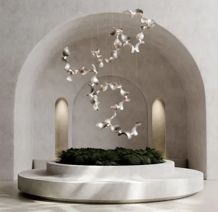 Hanging lights - Monumental Spiral Light – Aluminium – Dune 20 Spiral - MOSS OBJECTS