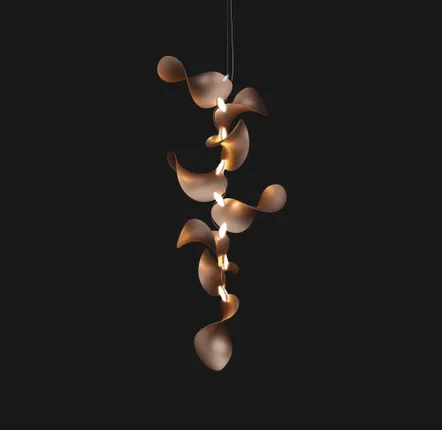 Suspensions - Suspension cascade – Aluminium – Dune 8 Vertical Cluster - MOSS OBJECTS