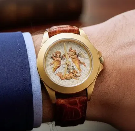 Watchmaking - "Putti” watch with micromosaic dial - RES MUSIVA