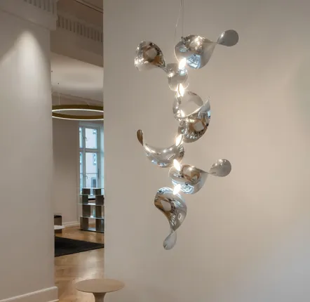 Suspensions - Suspension cascade – Aluminium – Dune 8 Vertical Cluster - MOSS OBJECTS