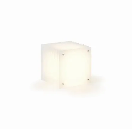 Desk lamps - LOP lamp small square in milky acrylic - BANG