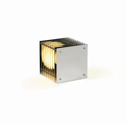 Desk lamps - LOP lamp small square in mirror polished stainless steel - BANG