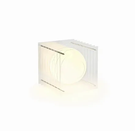 Desk lamps - LOP lamp big square in clear acrylic - BANG