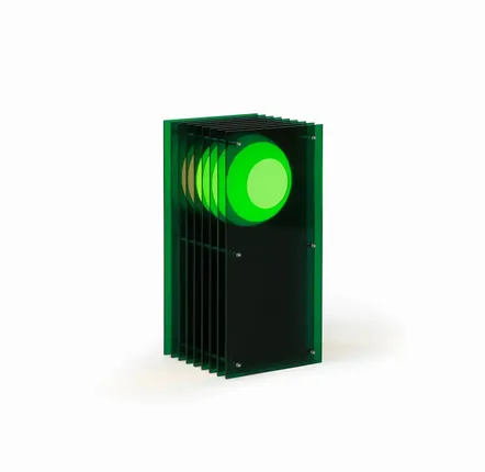 Desk lamps - LOP lamp small rectangle in green acrylic - BANG