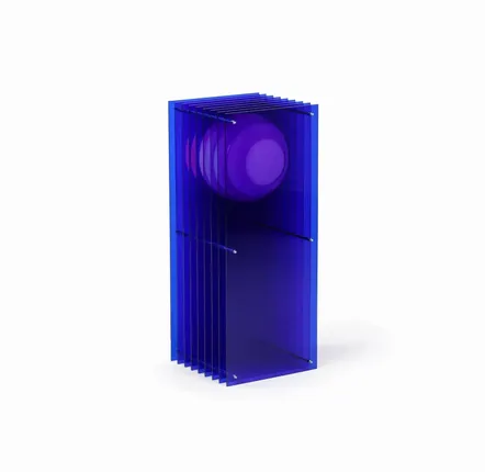 Desk lamps - LOP lamp big rectangle in blue acrylic - BANG