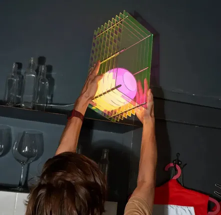 Lampes à poser - Lampe LOP petit rectangle en acrylique onirique - BANG