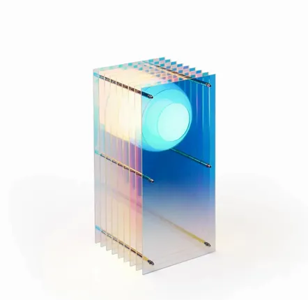 Lampes à poser - Lampe LOP petit rectangle en acrylique onirique - BANG