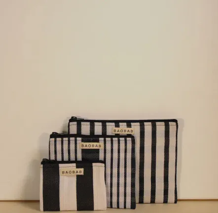 Clutches - Trio of WAOU E nylon pouches - BAOBAB