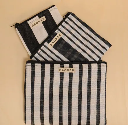 Clutches - Trio of WAOU E nylon pouches - BAOBAB