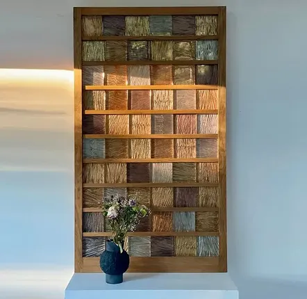 Decorative wall frescoes - GOLD SQUARE - SYLVIE OLIVE
