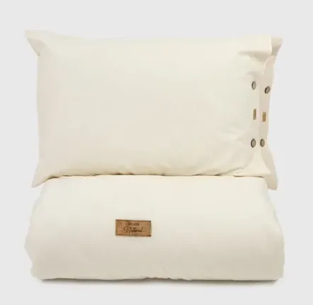 Bed linens - Double bed linen set,  Natural Light,100% raw cotton - DILIOS