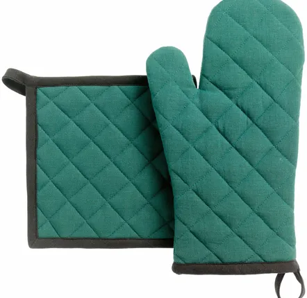 Maniques - Lot gant de cuisine/manique recyclé Grace Paon 15 x 32 - MAISON VIVARAISE - SDE VIVARAISE WINKLER