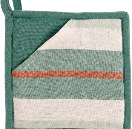 Maniques - Manique 2 en 1 recyclée Yuna Vert eau 20 x 20 - MAISON VIVARAISE - SDE VIVARAISE WINKLER