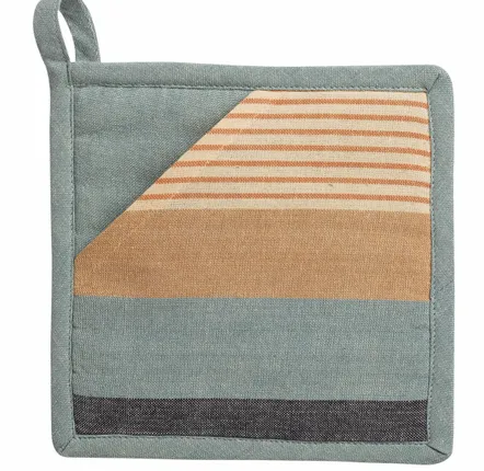 Maniques - Manique 2 en 1 recyclée Yuna Azur 20 x 20 - MAISON VIVARAISE - SDE VIVARAISE WINKLER