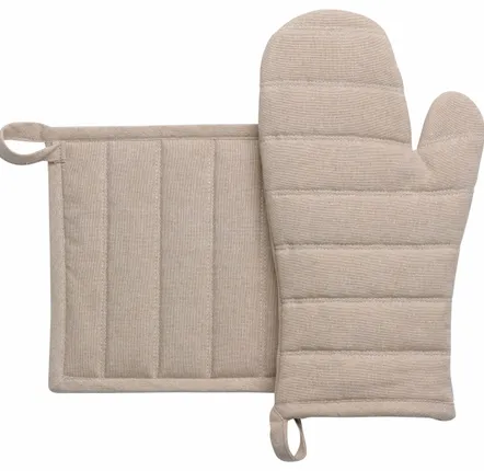 Maniques - Lot gant de cuisine/manique recyclé Jona Naturel 15 x 30 - MAISON VIVARAISE - SDE VIVARAISE WINKLER