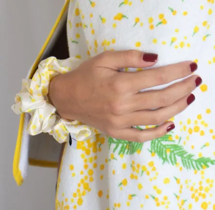 Hair care - Scrunchie in silk - Or Mimosa - PARESSE PARIS