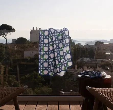 Linge - Drap de bain éponge - Lavande Céleste - PARESSE PARIS