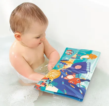 Bain pour enfant - Livre de bain et ses 5 marionnettes - LUDI