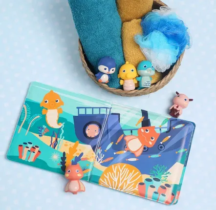 Bain pour enfant - Livre de bain et ses 5 marionnettes - LUDI