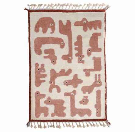Tapis sur-mesure - Tapis Animauì pour chambres d'enfants, en laine, fait main au Maroc - CASA AMAR