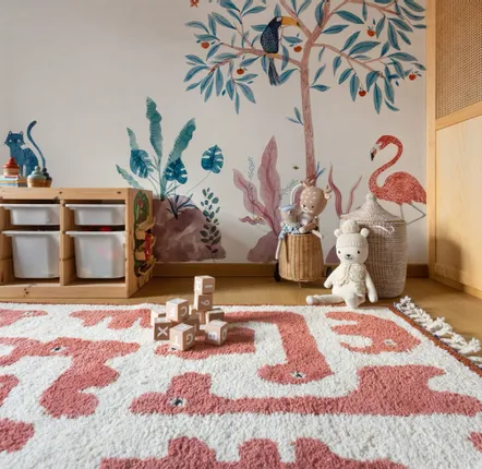 Tapis sur-mesure - Tapis Animauì pour chambres d'enfants, en laine, fait main au Maroc - CASA AMAR