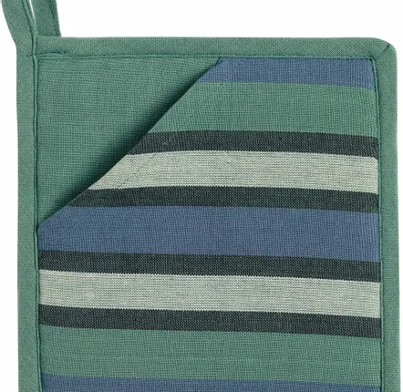 Maniques - Manique 2 en 1 recyclée Yuna Paon 20 x 20 - MAISON VIVARAISE - SDE VIVARAISE WINKLER