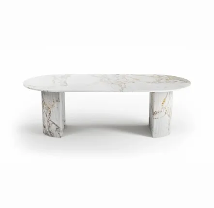 Lawn tables - Dining Tables -240X110X75 cm - Refleko - Marbre Calacatta Oro - STONE VALLEY