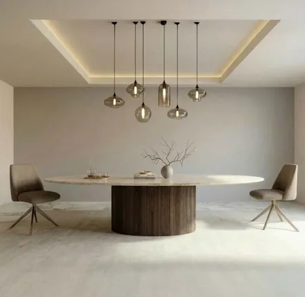 Dining Tables - Dining Tables -200X100X75 cm - Valleyra - Marbre Crema - STONE VALLEY
