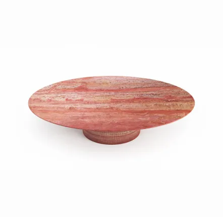 Tables de jardin - Table à manger - 180X100X75cm - Valleyra - Travertin Rouge - STONE VALLEY