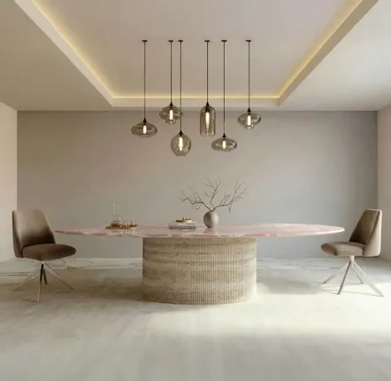 Lawn tables - Dining Tables -240X120X75 cm - Valleyra - Onyx Rose - STONE VALLEY