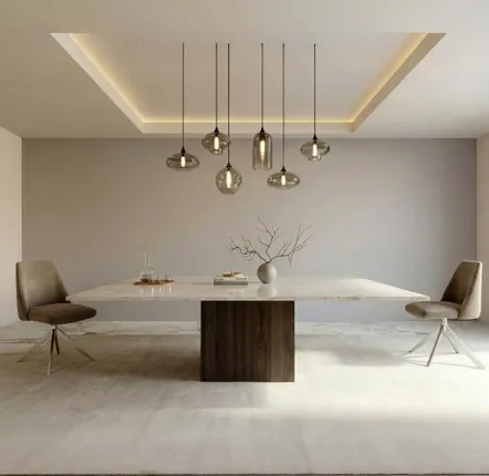 Dining Tables - Dining Tables -100X100X75 cm - Carrera - Marbre Crema - STONE VALLEY