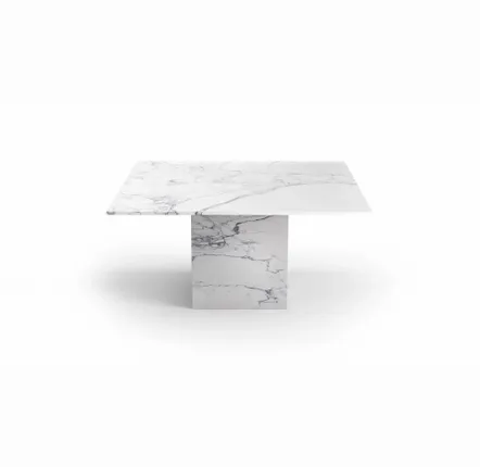Lawn tables - Dining Tables -150X150X75 cm - Carrera - Marbre Statuario Michelangelo Carrara - STONE VALLEY