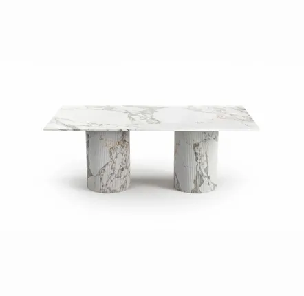 Lawn tables - Dining Tables -180X90X75 cm - Jaspura - Marbre Calacatta Oro - STONE VALLEY
