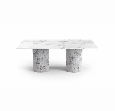 Lawn tables - Dining Tables -180X90X75 cm - Jaspura - Marbre Statuario Michelangelo Carrara - STONE VALLEY