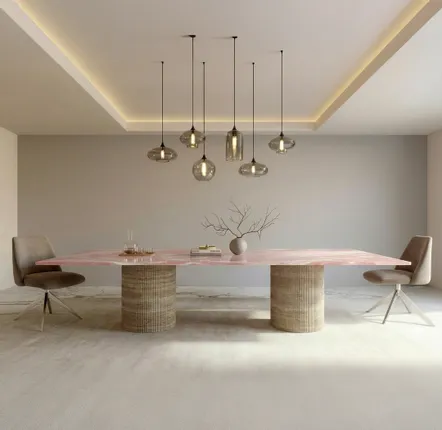 Lawn tables - Dining Tables -220X110X75 cm - Jaspura - Onyx Rose - STONE VALLEY